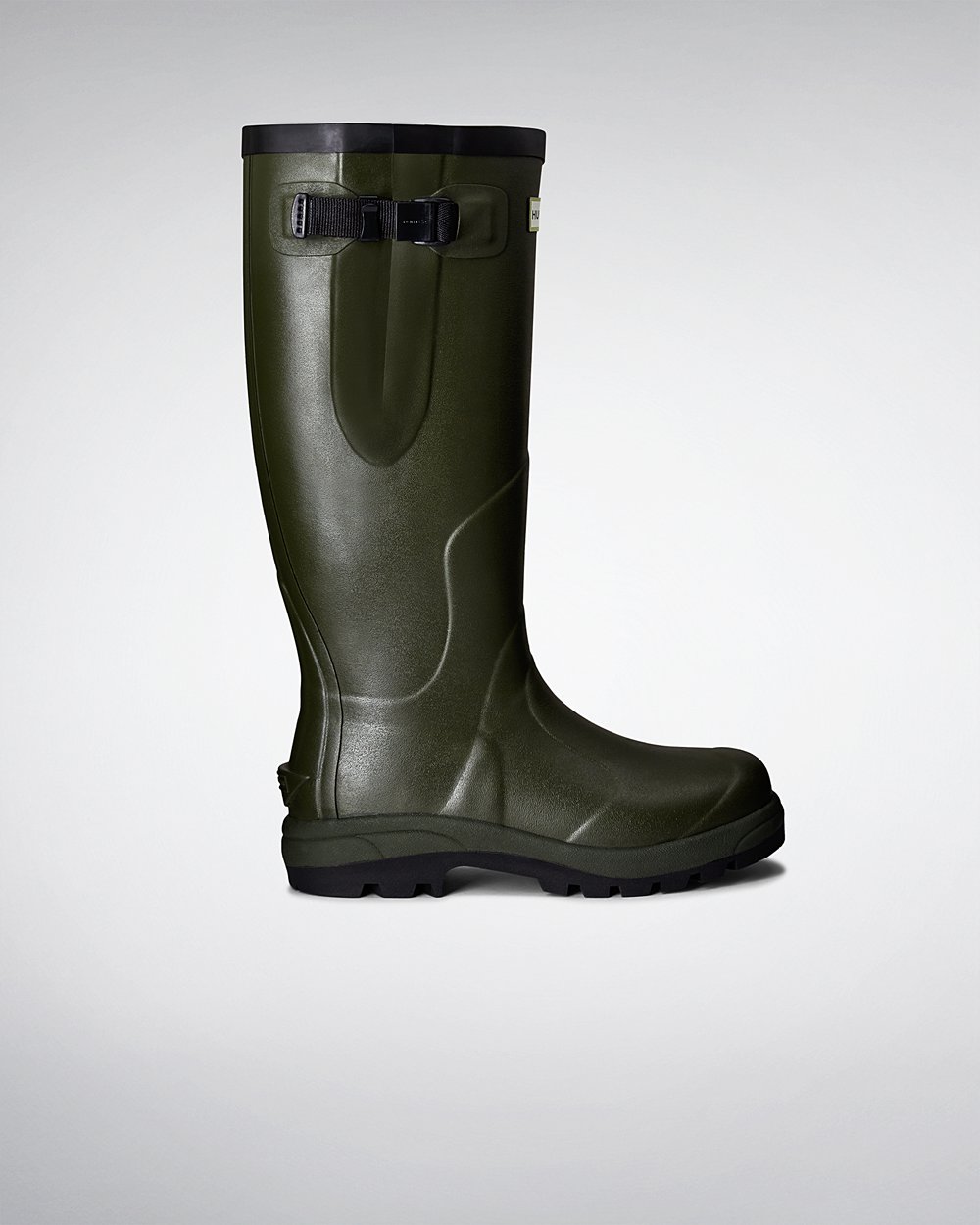 Hunter Balmoral Classic Tall Rain Boots - Sale Online Womens Dark Olive - NVAPLC681